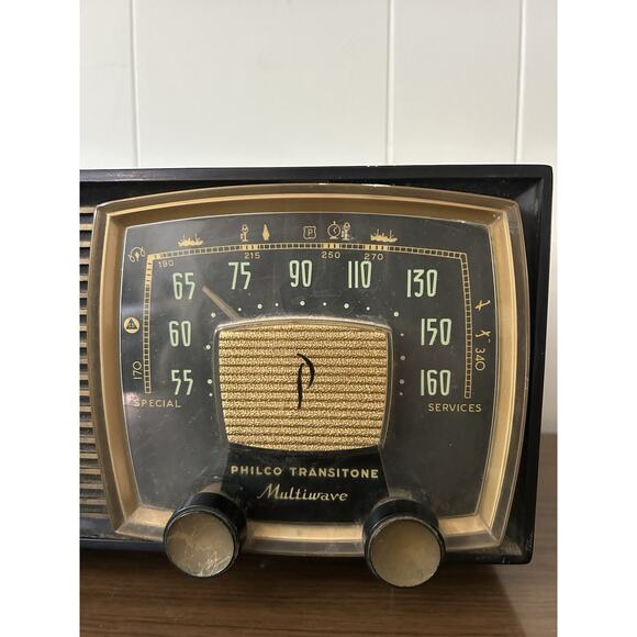 Vintage Philco Transitone Multiwave Electric Radio FOR PARTS OR REPAIR 53-565 - Picture 2 of 10